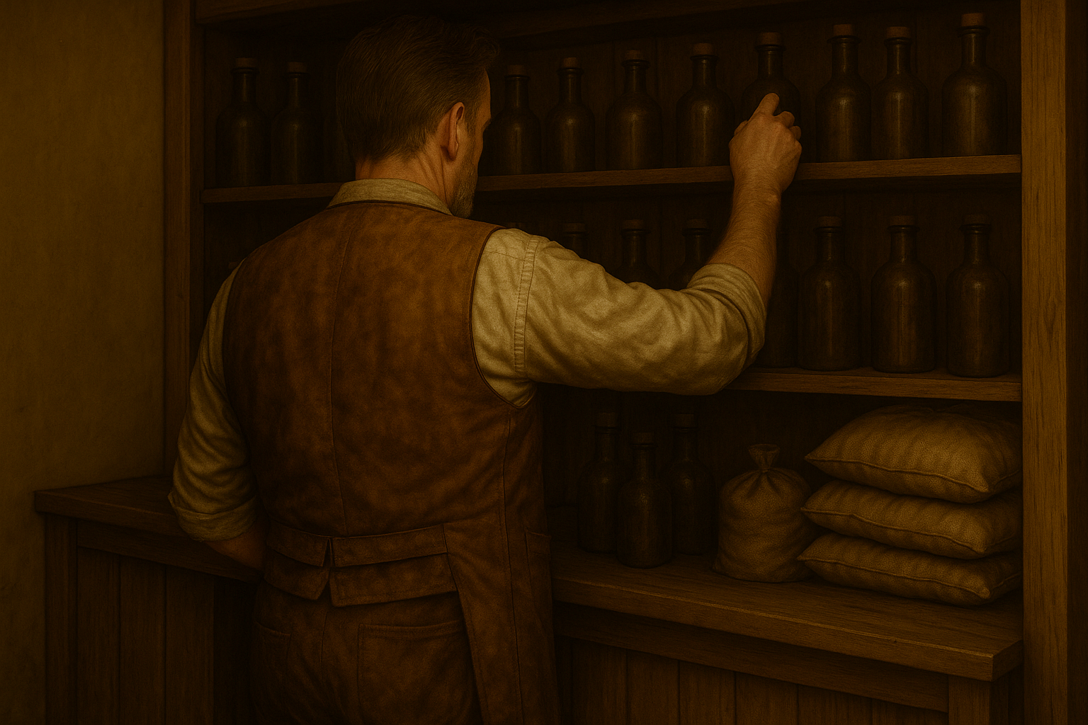 General Store Interior - Lister Dunn at shelf