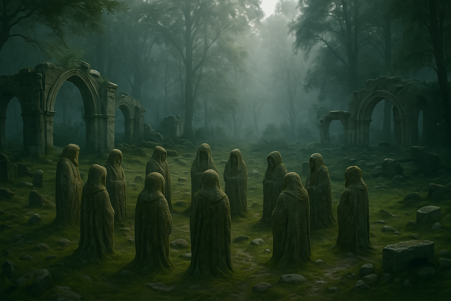 Western Ruins Hooded Statues